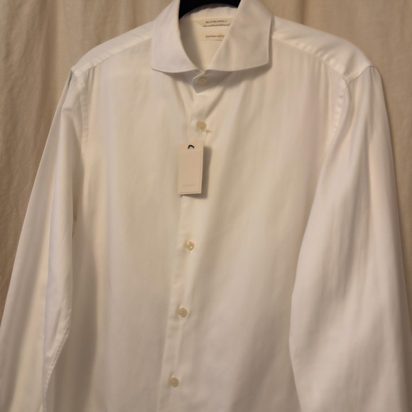 black and white corset wedding dress Men's White Mandarin Collar Shirt